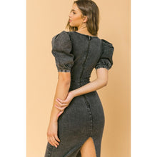 Load image into Gallery viewer, Denim Puff Dress - Final Sale