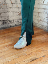 Load image into Gallery viewer, Deep Emerald Slit-Hem Sweatpants