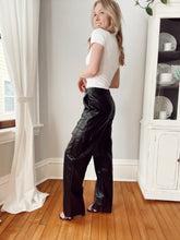 Load image into Gallery viewer, Walk This Way Faux Leather Cargo Pants