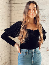 Load image into Gallery viewer, Velvet Mutton Bodysuit - Final Sale