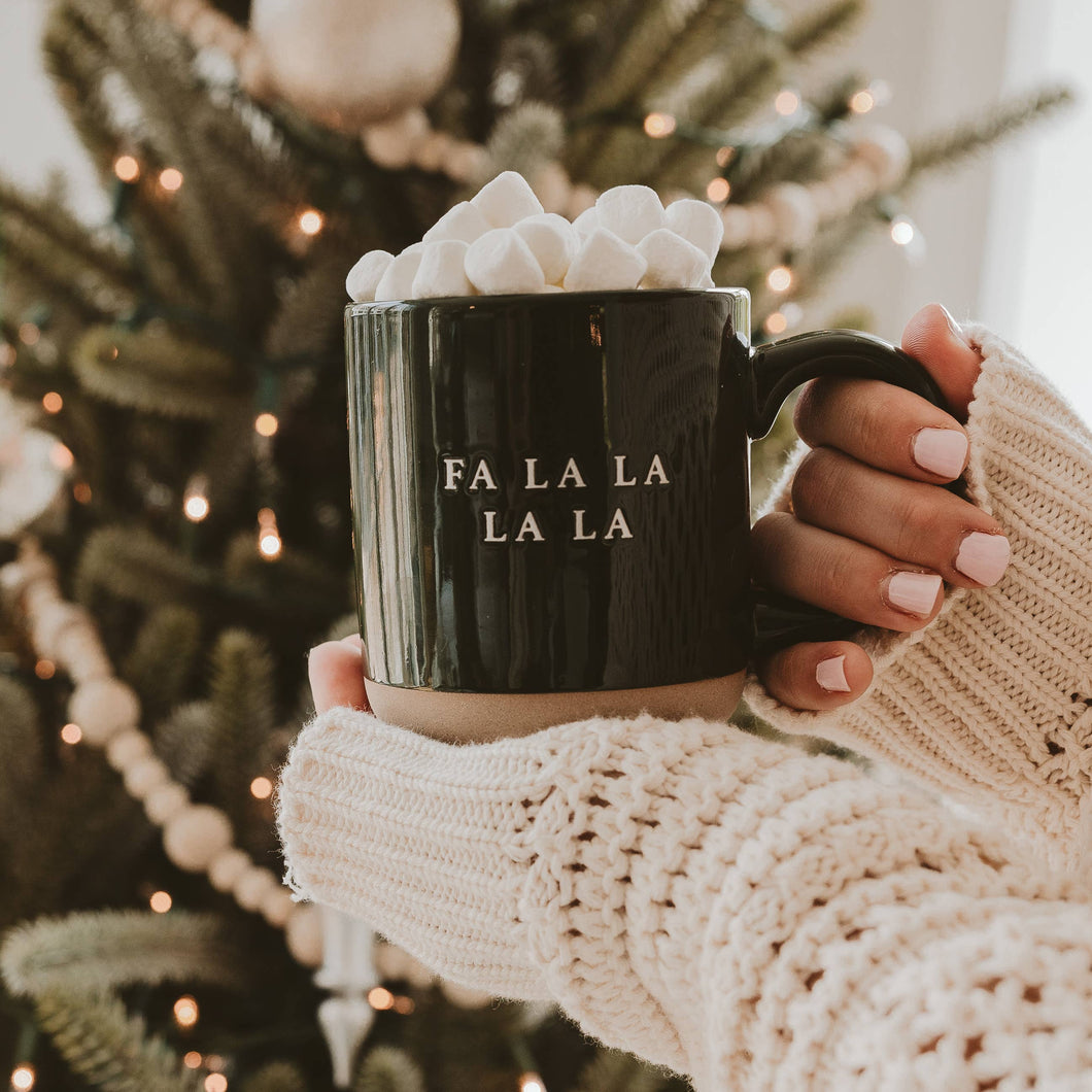 Fa La La Stoneware Coffee Mug