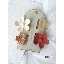 Load image into Gallery viewer, 4 Piece Assorted Hair Clip Set - Brick or Toffee
