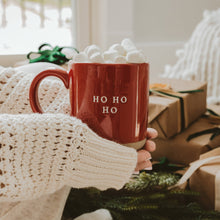 Load image into Gallery viewer, Ho Ho Ho Red Stoneware Coffee Mug
