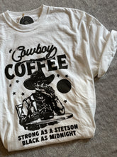 Load image into Gallery viewer, Western Aesthetic Cowboy Coffee Tee
