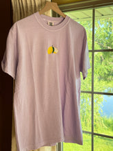 Load image into Gallery viewer, Orchid Tee w/ Embroidered Lemon
