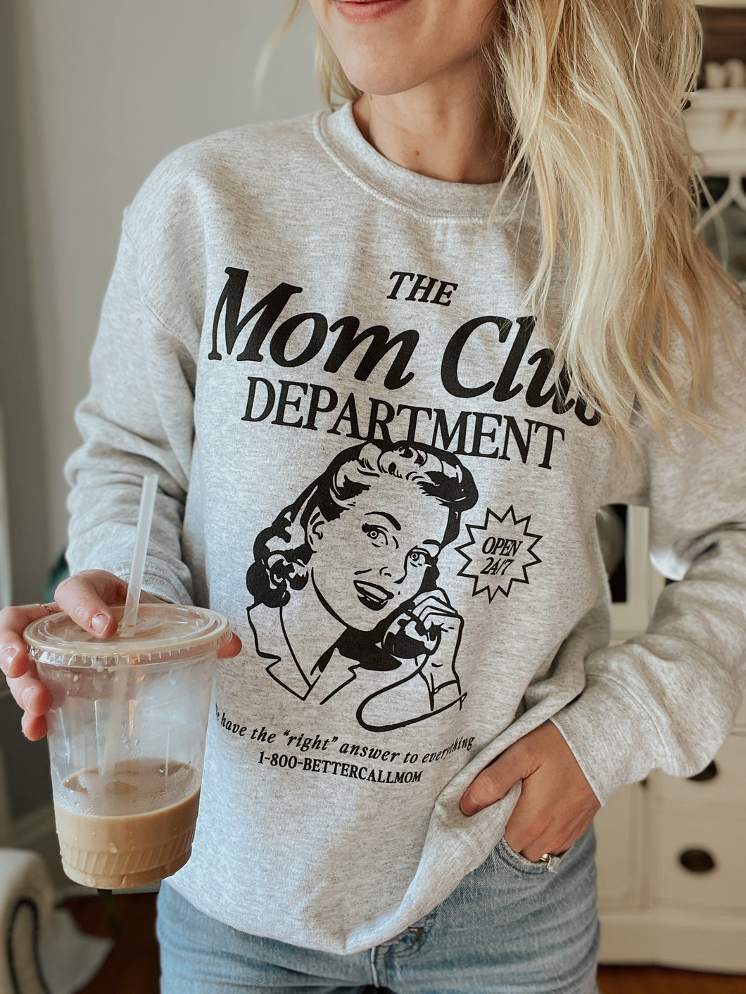 The Mom Club Department Vintage Aesthetic Crewneck