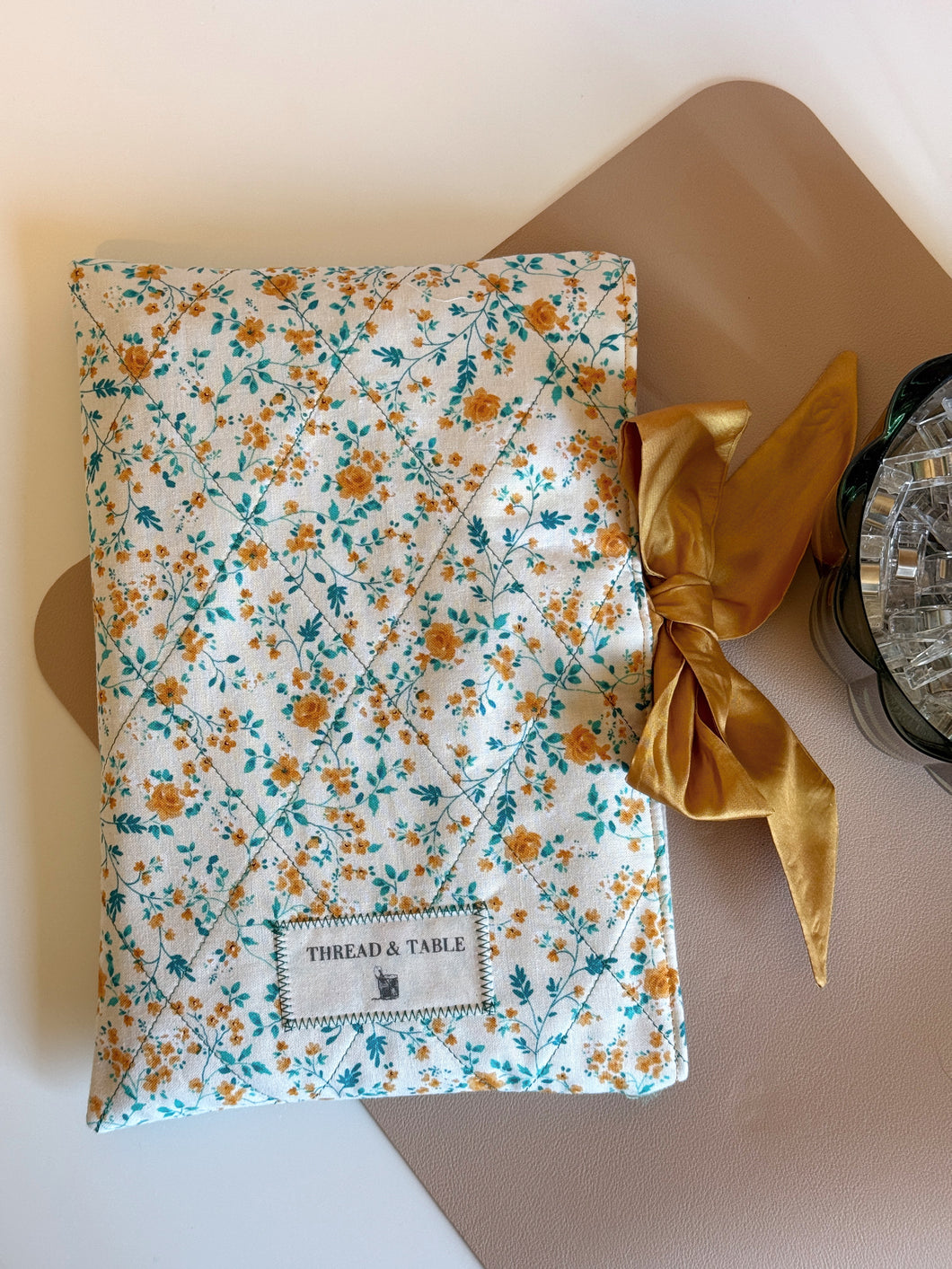 Quilted Bow Book Sleeve