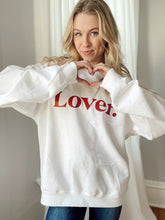Load image into Gallery viewer, LOVER. White Crewneck
