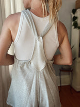 Load image into Gallery viewer, French Terry Overall Grey Romper
