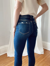 Load image into Gallery viewer, High Rise Distressed Hem Skinny Ankle Jeans
