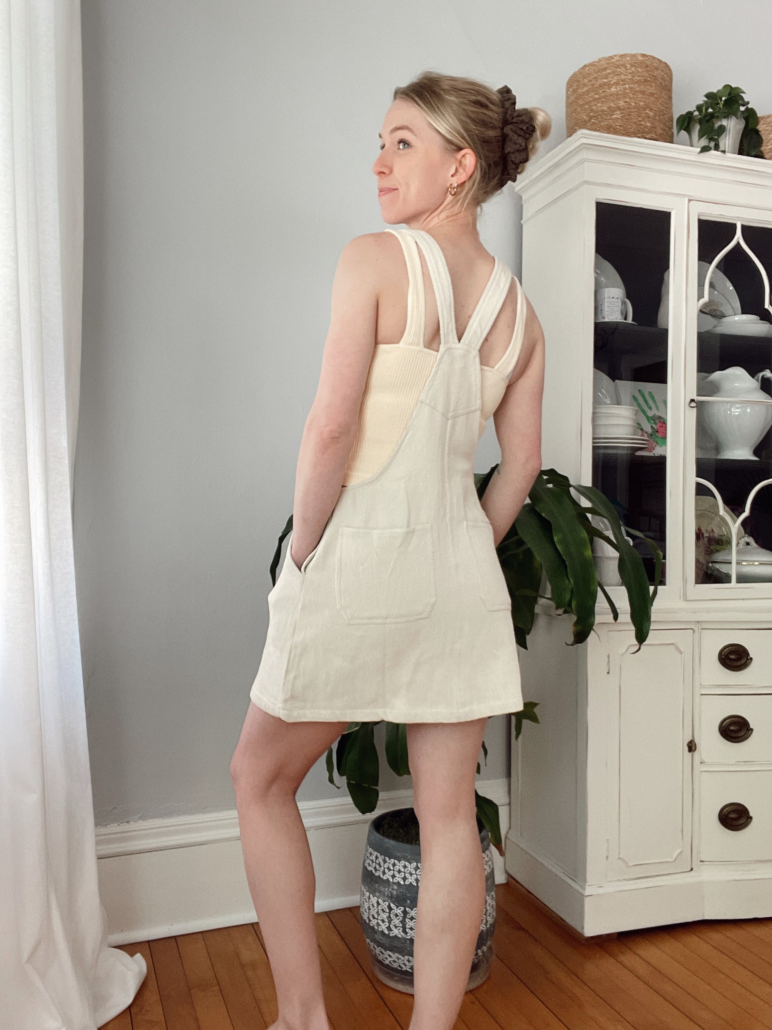 cotton jumper dress Cotton-Knit Floral Print Jumper