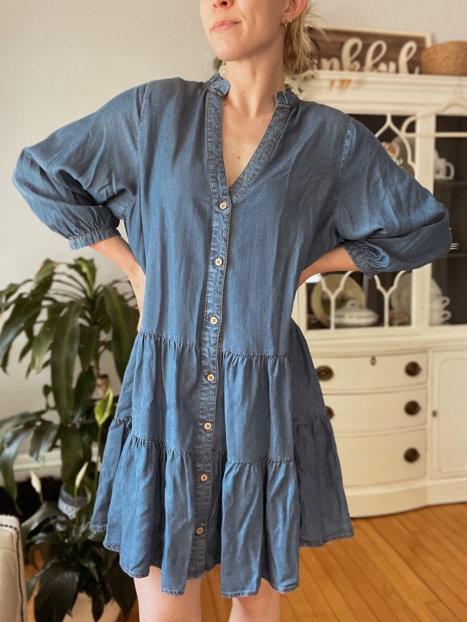 babydoll shirt dress Women Dress V-Neck Short Sleeve T-Shirt Dress Babydoll Ruffles Casual Mini Dress