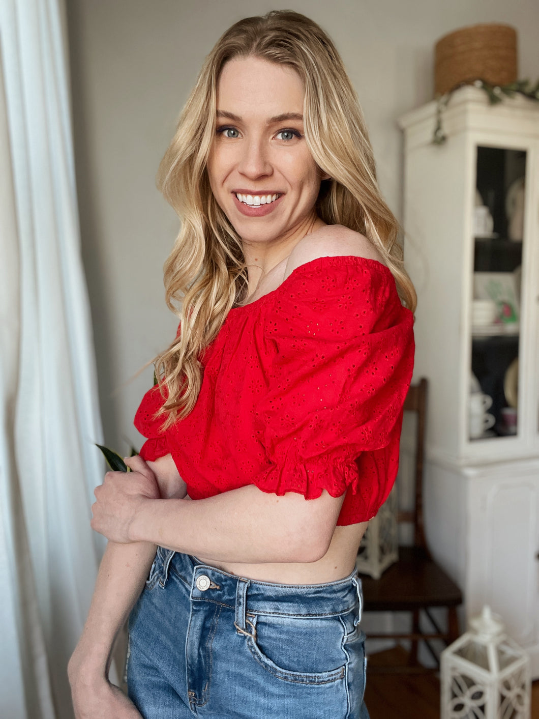 Valentina Eyelet Crop