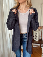 Load image into Gallery viewer, Solid Navy Long Sleeve Cardigan
