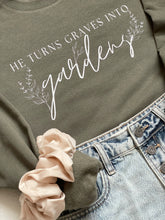Load image into Gallery viewer, Graves to Gardens Olive Crewneck
