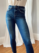 Load image into Gallery viewer, High Rise Distressed Hem Skinny Ankle Jeans
