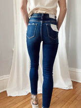 Load image into Gallery viewer, High Rise Distressed Hem Skinny Ankle Jeans
