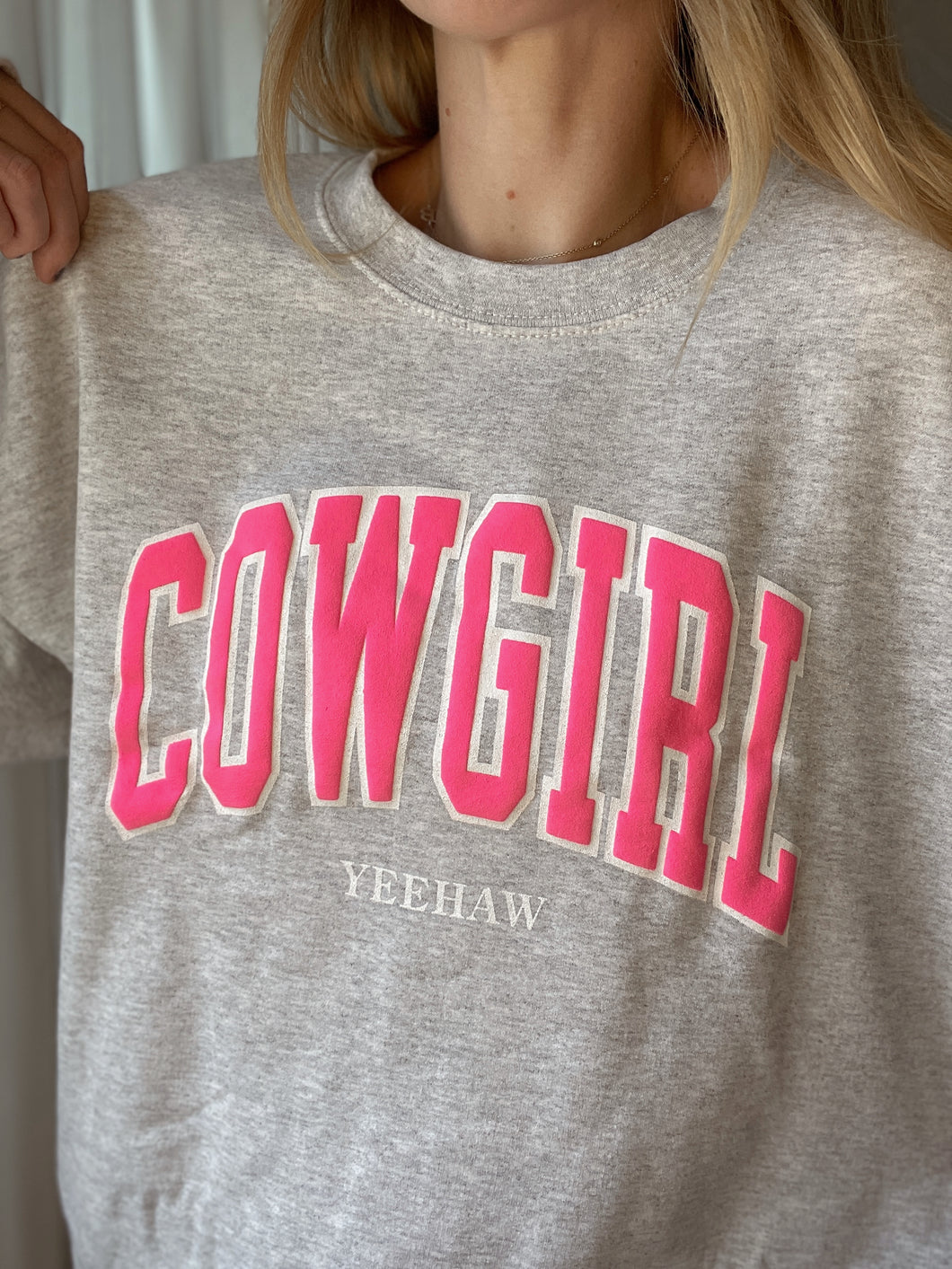 Pink Cowgirl Yeehaw Crewneck