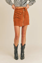 Load image into Gallery viewer, Camel Suede Skirt - Final Sale
