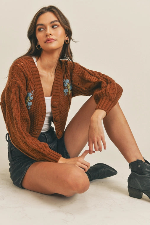 Fiona Embroidered Cardigan - Final Sale