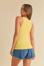 Load image into Gallery viewer, Leena Yellow Crew Neck Tank
