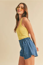 Load image into Gallery viewer, Leena Yellow Crew Neck Tank
