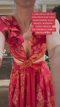 Load and play video in Gallery viewer, Camella Rose Citrus Maxi Cutout Dress
