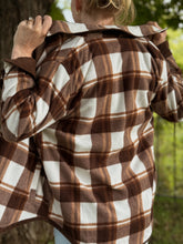 Load image into Gallery viewer, Roslyn Reversible Shacket in Brown Corduroy + Flannel
