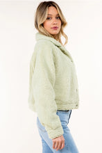 Load image into Gallery viewer, Sage Sherpa Jacket - Final Sale
