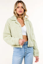 Load image into Gallery viewer, Sage Sherpa Jacket - Final Sale
