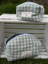 Load image into Gallery viewer, Sage Sherbet Gingham Pouch - 2 Sizes
