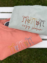 Load image into Gallery viewer, Cozy Season Embroidered Tee - 2 Colors

