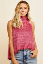 Load image into Gallery viewer, Selena Sleeveless Mauve Fuzzy Top - Final Sale
