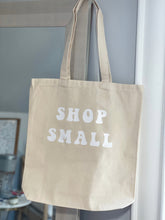 Load image into Gallery viewer, Shop Small Reusable Tote Bag
