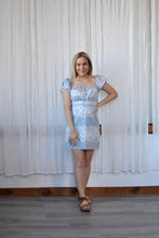 Load image into Gallery viewer, Everly Blue Mini Floral Dress
