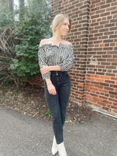 Load image into Gallery viewer, Gingham Cropped Blouse - Final Sale
