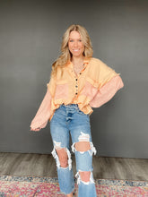 Load image into Gallery viewer, Peach + Pink Dreamsicle Long Sleeve Top
