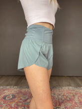 Load image into Gallery viewer, Women&#39;s Black or Baby Blue Lined Athleisure Shorts
