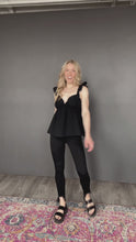 Load and play video in Gallery viewer, Black Sweetheart Neckline Tank Top
