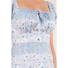 Load image into Gallery viewer, Everly Blue Mini Floral Dress - Final Sale
