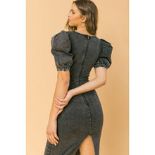 Load image into Gallery viewer, Denim Puff Dress - Final Sale
